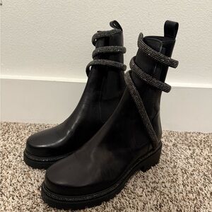 Black Leather Women's Boots